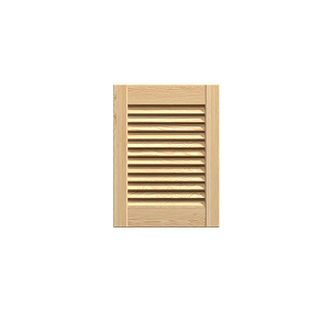 Nyitott lamellás fenyőajtó 395x294 mm, nyers