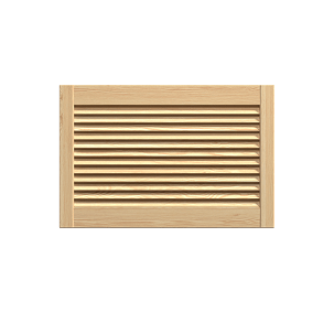 Nyitott lamellás fenyőajtó 395x594 mm, nyers