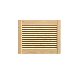 Nyitott lamellás fenyőajtó 435x494 mm,nyers