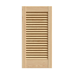 Nyitott lamellás fenyőajtó 606x294 mm, nyers