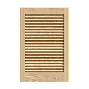 Nyitott lamellás fenyőajtó 606x394 mm, nyers