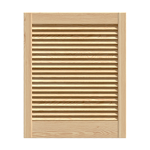 Nyitott lamellás fenyőajtó 606x494 mm, nyers