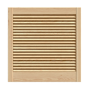 Nyitott lamellás fenyőajtó 606x594 mm, nyers