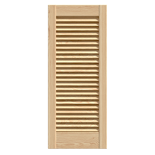 Nyitott lamellás fenyőajtó 690x294 mm, nyers