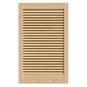 Nyitott lamellás fenyőajtó 690x444 mm, nyers