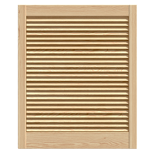 Nyitott lamellás fenyőajtó 720x594 mm, nyers