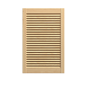 Nyitott lamellás fenyőajtó 993x444 mm, nyers