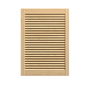 Nyitott lamellás fenyőajtó 993x494 mm, nyers