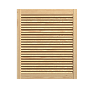 Nyitott lamellás fenyőajtó 993x594 mm, nyers