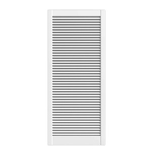 Fehér, nyitott lamellás fenyőajtó, 2013x594mm, fehér